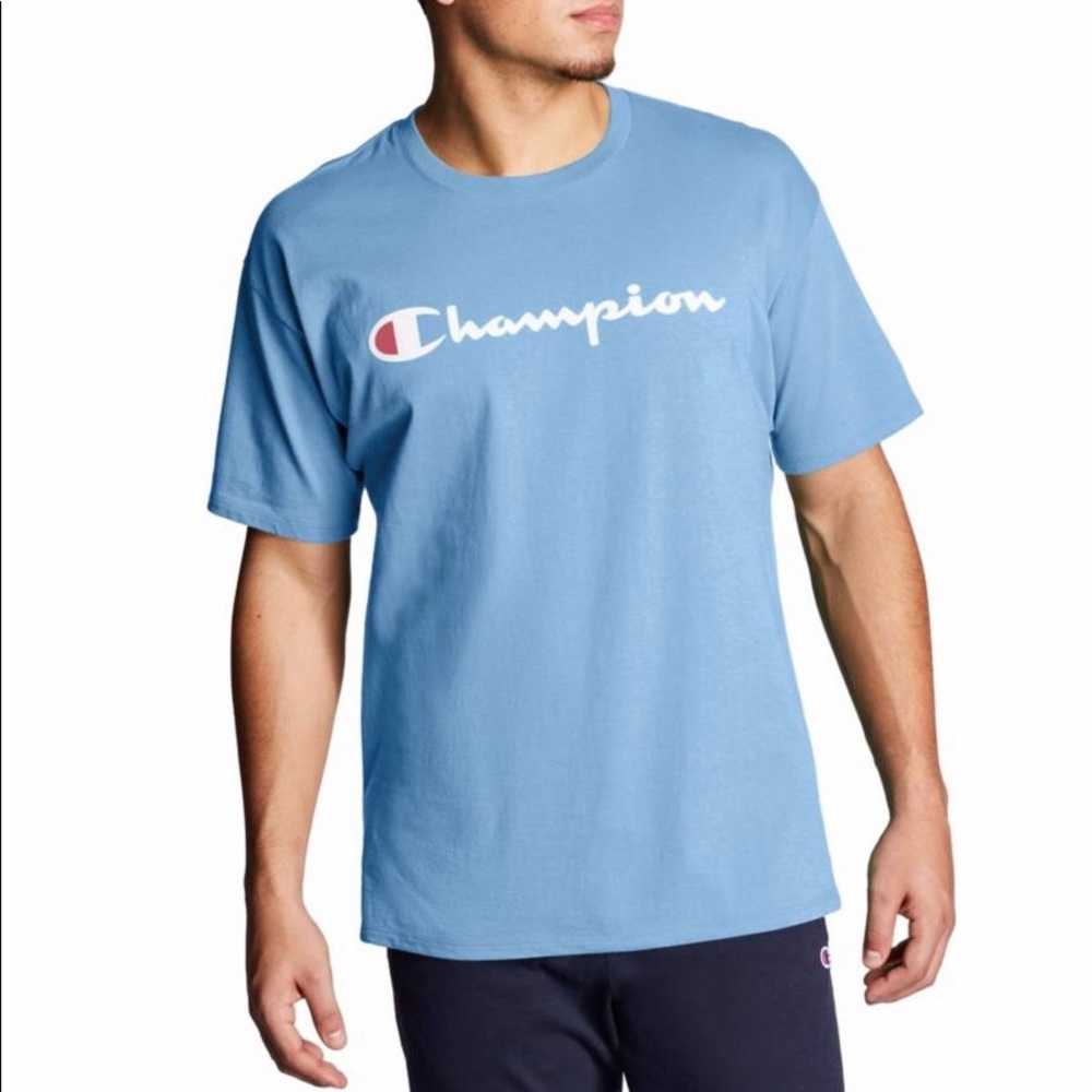 Champion light blue tshirt